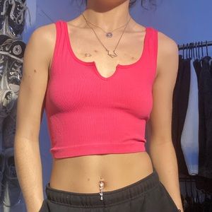 hot pink crop top